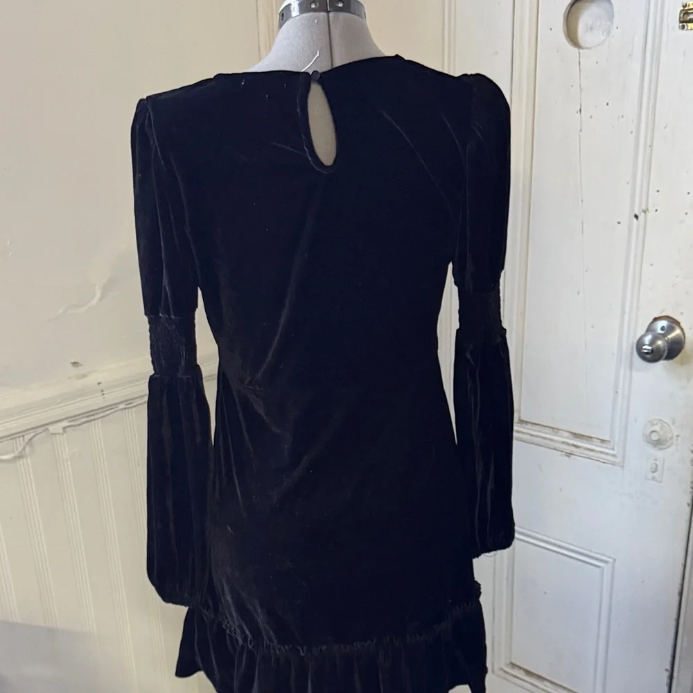 Elegant Black Velvet Dress - Picture 3 of 3